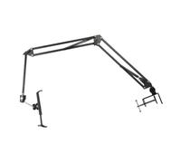 iplusmile Metal Adjustable Gooseneck Phone Holder with Foldable Arm, Universal Tablet and Mobile Stand for Bedside and Desktop Use, Dual-function Base Clamp for Video Recording and Sketching