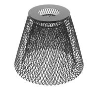 iplusmile Metal Cage Pendant Lamp Shade Hollow Mesh Ceiling Lampshade Trapezoid Shape 150x130mm Matte Black Replacement Hanging Light Cover for Home Bar