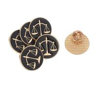 iplusmile Metal Lapel Pins 6Pcs Lawyer and Judge Scale of Justice Brooch Set, Vintage Style, Suitable for Law Students, Men’S and Women’S Suit Collar Accessories