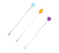iplusmile Milk Powder Stirring Rod Long Handle Baby Formula Mixer Cartoon Design 3pcs Set for Infant Feeding at Home