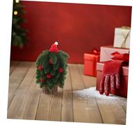 iplusmile Mini Artificial Christmas Tree for Tabletop Decor Small Plastic and Wood Pine Tree with Foliage Quick No Assembly Christmas Table Centerpiece for Home and Office Holiday Decoration