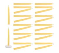 iplusmile Mini Beeswax Taper Candles 20-Minute Burn Time 24pcs with Stable Flame and Reduced Flicker for Meditation and Prayer Sessions for Travel and Home Relaxation