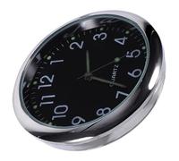 iplusmile Mini Car Dashboard Clock Luminous Quartz Vehicle Vent Clip Clock for Dash, Black round Glow-in-the-dark Auto Interior Accessory
