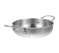 iplusmile Mini Chef's Stainless Steel Everyday Pan Classic Design with Stay Cool Riveted Handles Non Discoloring Cooking Surface Portable for Indoor and Outdoor Use