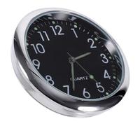 iplusmile Mini Luminous Car Clock with Quartz Movement Electroplated Dashboard Watch Glow Dark Hands for Safer Driving and Interior Decoration