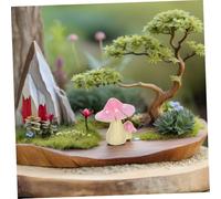 iplusmile Mini Resin Mushroom Decor Scale Tiny Fairy Garden Accessory for Dollhouse Furniture Bjds Elf Themed Whimsical Resin Figurine
