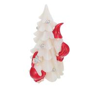 iplusmile Mini Resin Santa Claus Figurine with LED Light Holiday Tabletop Tree Decoration Climbing Gnome Statue for Indoor Christmas Fireplace and Shelf Display