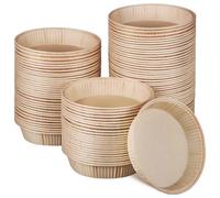 iplusmile Mini Tart Pans for Baking: 100 pcs 4 inch Paper Pie Pans Round Parchment for Small Pies, Tarts, Quiches, Cinnamon Rolls, Desserts - Oven,Microwave, Air Fryer Safe