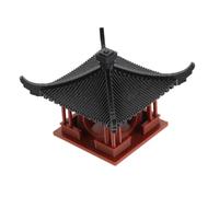 iplusmile Miniature Pagoda Statue Desktop Decor Chinese Suzhou Style Pavilion Model for Bonsai Aquarium Fish Tank Garden Accessories Easy to Clean Traditional Architecture Ornament