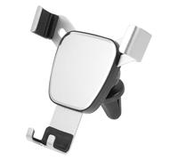 iplusmile Mobile Phone Holder Dashboard Phone Bracket with One-hand Operation Direction Adjustment Abs Aluminium Alloy Silicone Cushion Silver Vehicle-mounted