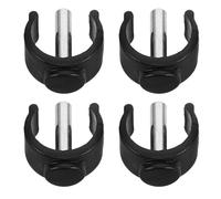 iplusmile Mobility Aid Walking Stick 4 Pcs Black C-Shaped Clamp with M6X25Mm Pins Plastic Steel Walker Replacement Locking Clips