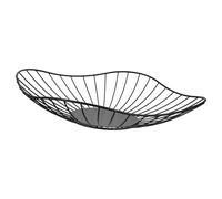 iplusmile Modern Black Metal Fruit Basket with Strong Durability and Multiple Use for Kitchen and Home Decor, Fruit Bowl and Table Basket for Vegetables Storage and Decorative Display