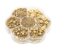 iplusmile Multi-function Decorative Half Pearls Nail Charms, Gold Half-round Delicate DIY Craft Pearls for Nail Art Accessories, Convenient Self-adhesive Beads for Manicure and Beauty