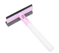 iplusmile Multi-purpose Pink Window Cleaning Squeegee with Sprayer, Double Side Scraper and Sponge, Non-slip Grip Minimizing Hand Fatigue for Bathroom and Soapy Shower Doors