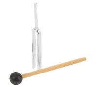 iplusmile Multifunctional Metal Tuning Fork with Rubber Hammer Mallet Set for Guitar, Piano, Violin Instrument Tuning and Music Therapy at Home