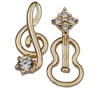 iplusmile Music Note Earrings for Women 1 Pair Tiny Studs in Golden Alloy Minimalism Style for Daily Outfits and Prom Gift for Music Lovers