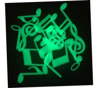iplusmile Music Wall Decals Night Glow Music Note Shape Decals Fluorescent Green Vinyl Stickers Boys and Girls’ Room Wall Art 15pcs Pack 5pcs Set