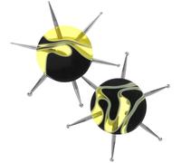 iplusmile Nail Dotting Tool and Acrylic and Metal Material 2pcs round Shape for Nail Art and Clay Crafts Producing Process for DIY Work, Graduation Party Back to School Decorations