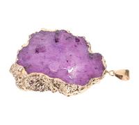 iplusmile Natural Agate Gemstone Slice Pendant for DIY Project and Craft Making, Decorative Accessory with Comfortable Touch, Elegant Purple Agate with Bright Appearance