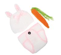 iplusmile Newborn Photography Bunny Outfit Set Hat and Pants Made of Woolen Yarn for Comfortable Wear, Keep Warm and Adorable Props for Photo Shoot Sessions