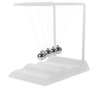 iplusmile Newton Cradle Pendulum Balls Desk Ornament White, Metal Physics Learning Model for Home Office Science Education and Stress Relief