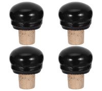 iplusmile Oak Wine Barrel Cork Stopper 4Pcs Wood and Cork Material with Crack Resistance for Whiskey and Wine Aging