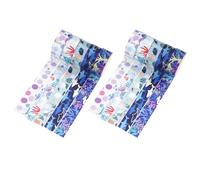 iplusmile Ocean Series Adhesive Washi Tape 10 Rolls Decorative Paper Tape for Scrapbooking, Keyboard Decoration, and DIY Crafts in Bright Colourful Patterns