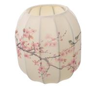 iplusmile Oval Fabric Lamp Shade with Handpainted Patterns, Vintage Style E27 Lampshade for Table and Pendant Lights, Sturdy Form with Easy Bulb Replacement, for Living Room and Restaurant