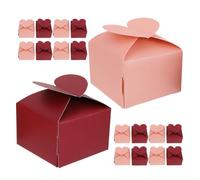 iplusmile Paper Candy Boxes Heart Shaped and Square 100 Pcs with Sturdy Material Versatile Wedding Favour Boxes for Valentines Day and Showers