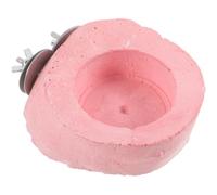 iplusmile Parrot Calcium Molar Chewing with Feeding Box for Birds and Hamsters, Reusable Pink Bird Molar Food Box for Cockatiel Exercise and Teeth Grinding