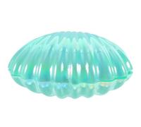 iplusmile Pearlescent Blue Large Plastic Seashell Trinket Box with Lid, Shell Jewelry and Candy Storage Container for Wedding Party Favor, Decorative Candy Table Holder