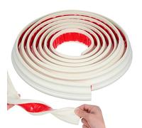 iplusmile Peel and Stick Wall Molding Trim Rail, Flexible Self-Adhesive Rubber Moulding Kit, 5M Cream White for DIY Wall Decor with High-Adhesive Backing and Mirror Border