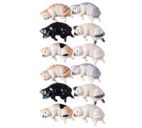 iplusmile Pen Stand Adorable and Chic Design with Fine Craftsmanship 12pcs Cat-shaped Resin Manicure Tool Holder and Pen Organization for Desk Cat Nail Art Accessories