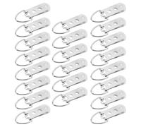 iplusmile Picture Hangers Three Hole 20pcs Heavy Duty with Screws D-Ring Iron Hooks Easy Installation Silver Finish for Wall Mounting Wedding Photos and Exhibition Pieces