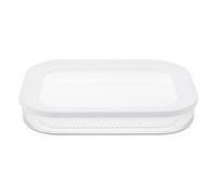 iplusmile Plastic Meat Storage Container Airtight Box with Lid Stackable 22.5X16X3.8Cm for Cooked Meat Bacon Refrigerator Use