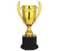 iplusmile Plastic Trophy Cup Party Award Trophy Elegant Noble Appearance Unique Design Lightweight Stable Placement Flat Base Party Games Sports Competition Champion