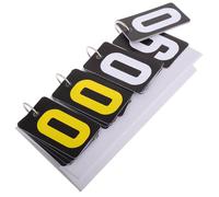 iplusmile Portable 4-digit Tabletop Flip Scoreboard for Sports, Black and Yellow Plastic Score Keeper for Basketball, Table Tennis, Volleyball, and Ping Pong Games