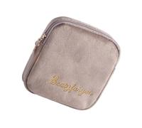 iplusmile Portable Cotton Sanitary Napkin Storage Bag for Women, Large Capacity Zippered Pouch, Comfortable and Water-Resistant Purse Travel and Office for Small Headphones