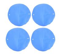 iplusmile Pottery Wheel Bat Pad for Stable Workspace and Precise Positioning 4pcs Blue Round Double Hole Made of PVA, Absorbent and Nonshedding Ceramic Clay Work Mat for Home Use