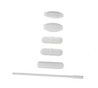 iplusmile Ptfe Magnetic Stir Bars Corrosion Resistant Mixer Rods for Laboratory Stirring White Magnetic Stirrer Bars for Chemistry Biology Research and Home Brewing Included