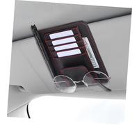 iplusmile PU Car Sun Visor Organizer Multi Pocket Storage Pouch with Magnetic Attachment for Insurance and Registration Cards Durable Auto Interior Document Holder Compatible with All Car