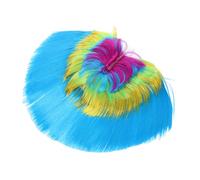 iplusmile Punk Rock Rainbow Mohawk Wig Lightweight Cosplay Headdress for Halloween Masquerade Party Reusable Funny Costume Accessory for Themed Events and Dress Up