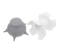 iplusmile Puppy Feeding Bowl with 4 Silicone Nursing Nipples and Stand, Pet Milk Feeder for Multiple Puppies, Kitten Nursing Station in Grey (size 2)