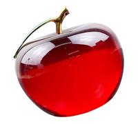 iplusmile Realistic Crystal Apple Ornament Lifelike Red Home Decoration Elegant Desktop Adornment for Christmas Birthday Gift Symbolizing Peace and Safety