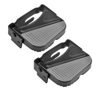 iplusmile Rear Seat Pedals with Large Stepping Area Steel 1 Pair Bike | Black Finish, Wheel Contact Protection, for Mountain Bike Rear Frame Use, Cycling Comfort and Passenger Carry