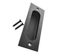 iplusmile Recessed Pocket Door Handle Set for Barn Cabinet Doors Embedded Square Groove Pull with Finger Grip Hidden Flush Handle for Kitchen