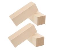 iplusmile Rectangle Unfinished 4pcs Projects Basswood Wood DIY Carving for Blocks and Practice Smooth Texture Wooden Cubes Versatile Craft Utility, Suitable for Beginners