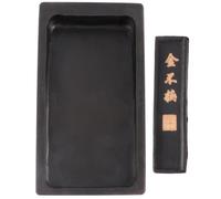 iplusmile Rectangular Inkstone 1 Liang Ink Stick Set for Calligraphy and Painting Natural Stone Ink Slab for Writing and Drawing for Students and Beginners