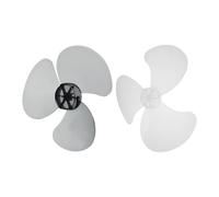 iplusmile Replacement Fan Blades Lightweight Plastic Material 2pcs with Nut Cover 3-leaves Low Noise Operation, Easy Installation for Standing and Pedestal Fans for Home and Office Use