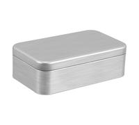 iplusmile Retro Square Tinplate Box for Tea and Sundry Storage Dust-Resistant Metal Container for Office and Travel